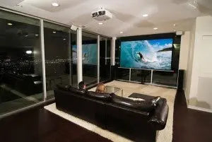 Elite Screens Evanesce B in Ceiling Projector Screen Motorised Masters Voice Audio Visual