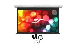 Elite Screens Saker Series is an electric projection screen Masters Voice Audio Visual