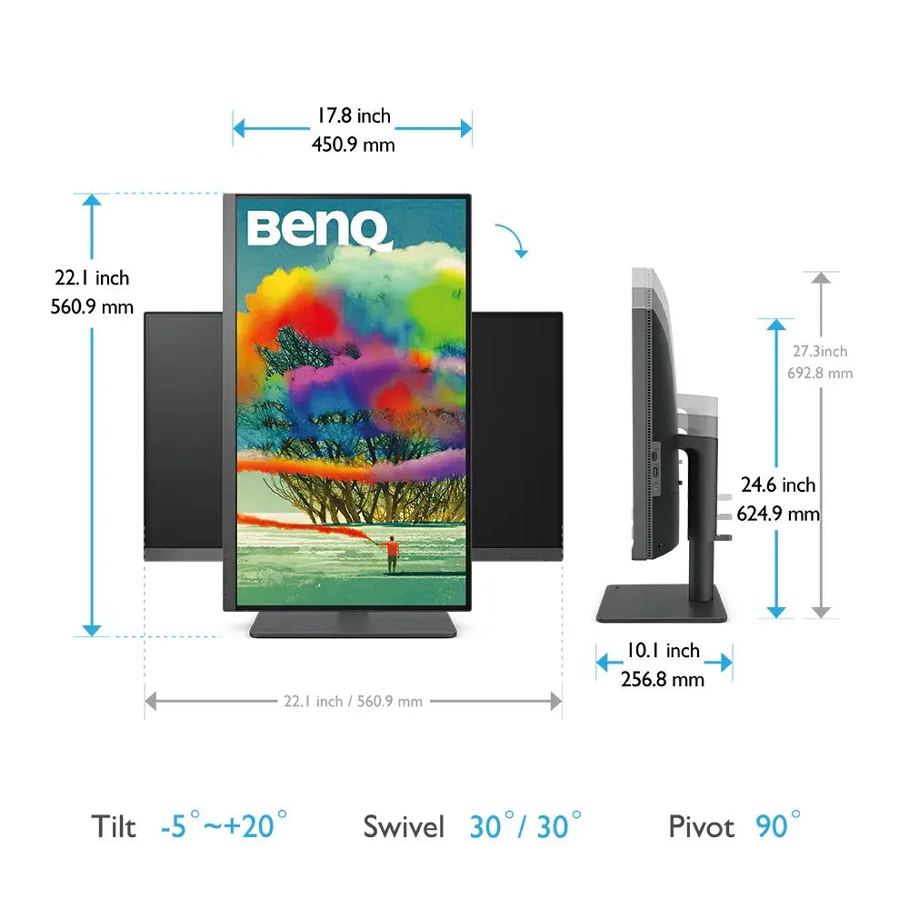 BenQ PD3205U 31.5 inch 4K Monitor USB-C, RGBs and Rec.709, HDR10
