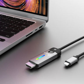 J5create JCC157 USB-C to HDMI 2.1 8K Cable (1.8m) -  Windows / macOS / Chrome OS Compatible - RGB light indicator for gaming setups J5CREATE