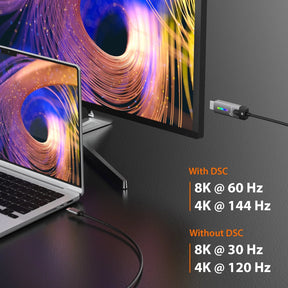 J5create JCC157 USB-C to HDMI 2.1 8K Cable (1.8m) -  Windows / macOS / Chrome OS Compatible - RGB light indicator for gaming setups J5CREATE