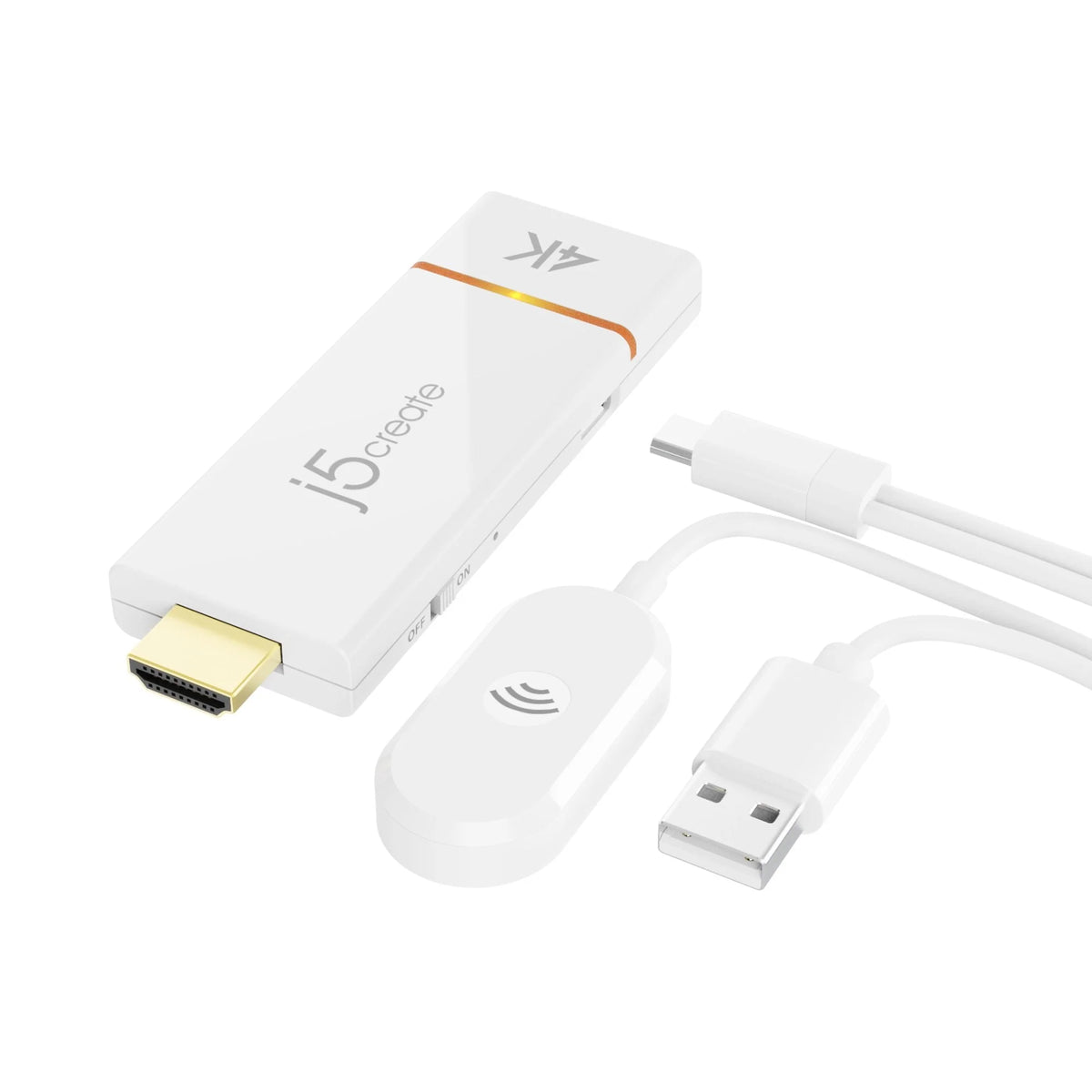 J5create JVAW76 ScreenCast 4K Wireless Display Adapter - Cast Laptop to TV (Supports Miracast, AirPlay, Chromecast, Windows, macOS, iOS, Android) J5CREATE