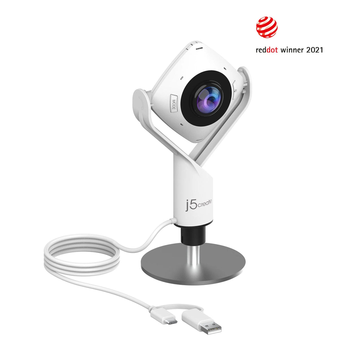 J5create 360 All Around Conference Webcam for Huddle Rooms - Full HD 1080p video playback @ 30 Hz Model: JVCU360 J5CREATE