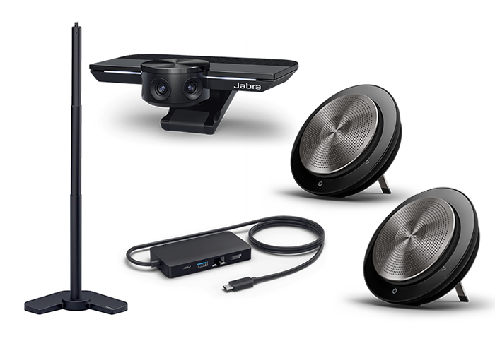 Jabra Panacast 4K & Speak 750[2] Bundle, W/ Table Stand, HUB & 1.8M USB Cable