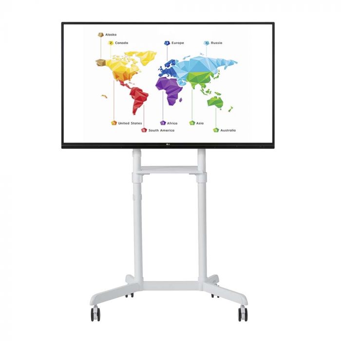 Atdec AD-TVC-70R Mobile TV Cart White w/Rotation 