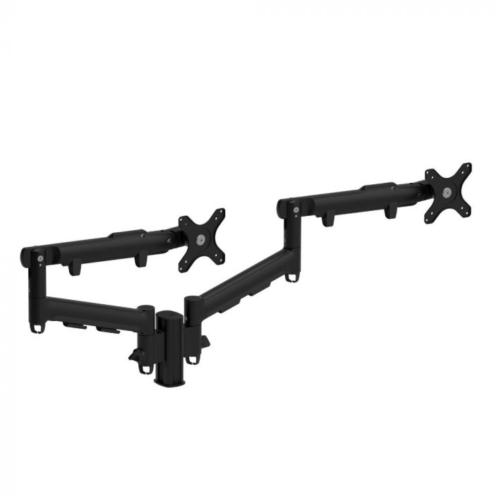 Atdec AWM Dual monitor mount solution on a 135mm post - F Clamp - Black