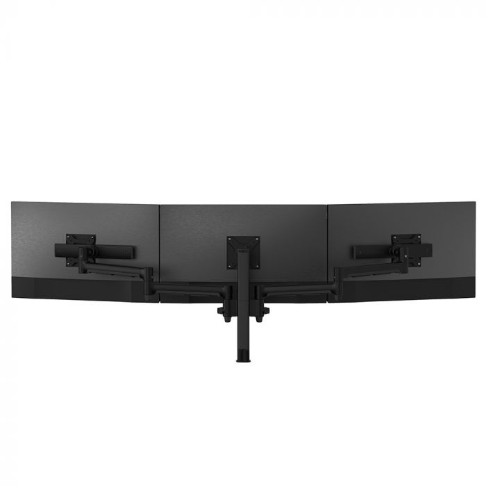 Atdec AWMS-3-137S4 Black F-Clamp - Triple monitor arms on 400mm post with sliders