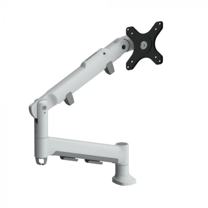 Atdec AWM Single monitor arm solution - 618mm dynamic arm - 0-9 kg - single base - F Clamp - White