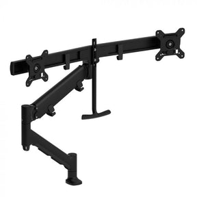 Atdec AWM Dual Monitor Arm - Dual Rail - up to 2x 27"wide screens - 6kg - F Clamp - Black