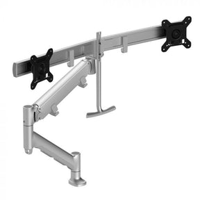 Atdec AWM Single Monitor Arm - Dual Rail - up to 2x 27 wide screens -16kg - F Clamp - Silver