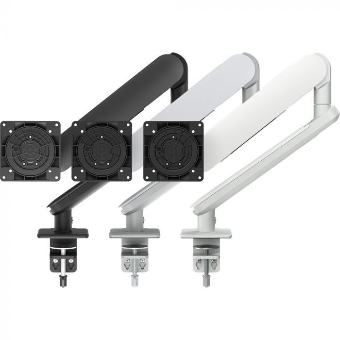 Atdec Ora Monitor Arm F-Clamp - Monitor arm for 34"screens flat or curved - Silver