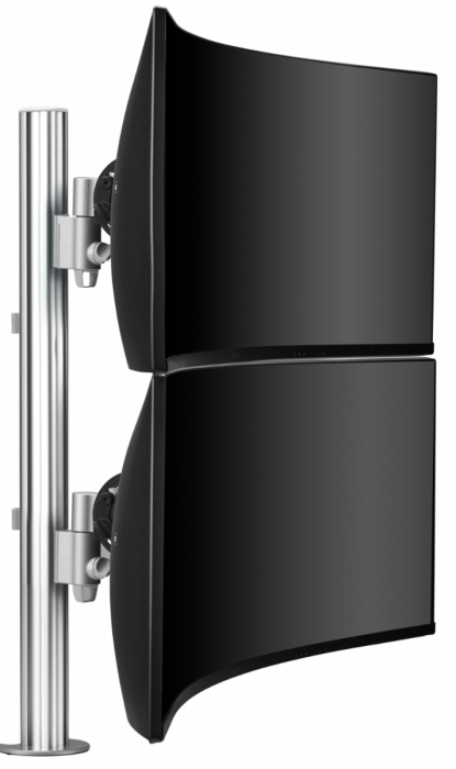 Atdec AWMS-2-LTH75 - Dual Monitor Mount, Curved Monitors Silver