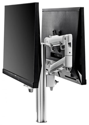 Atdec AWM Dual monitor arm solution - dynamic arms - 400mm post - F Clamp - black
