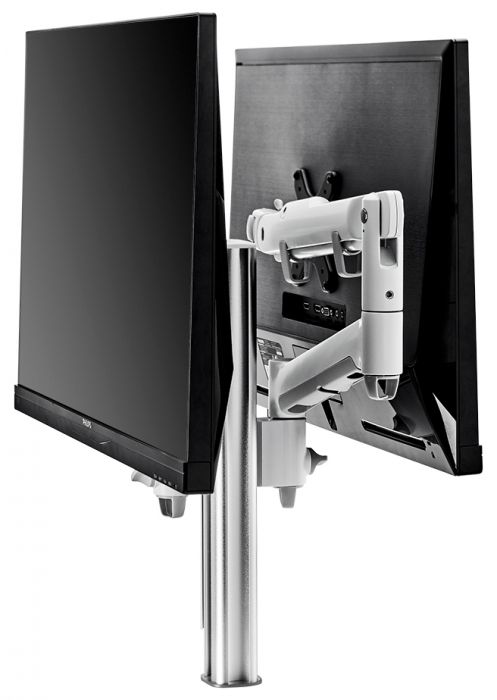 Atdec AWM Dual monitor arm solution - dynamic arms - 400mm post - bolt - black