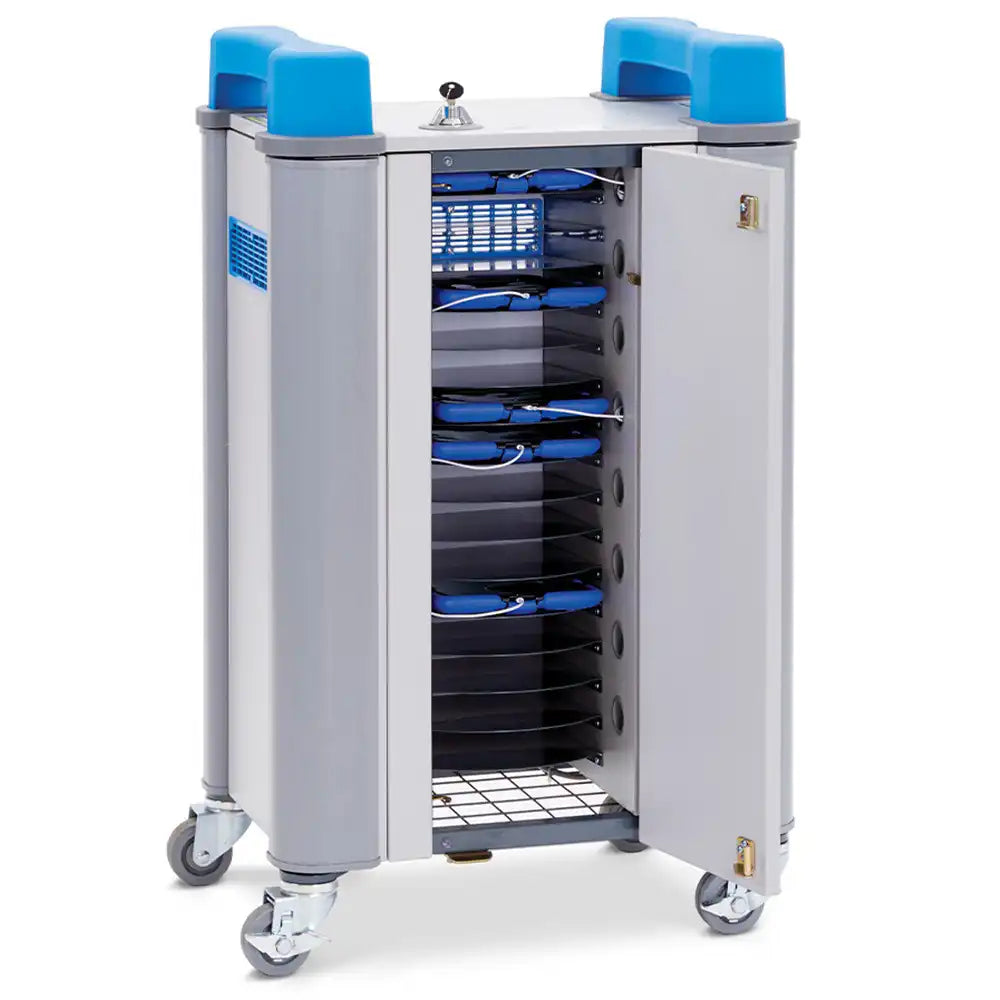 LapCabby TabCabby 16-Device Mobile AC Charging Trolley for Tablets