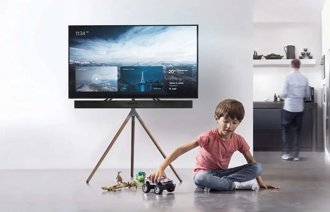 Designer TV & Soundbar Stand - Walnut - Pairs Perfectly with your Samsung TV