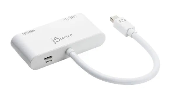 J5create JDA156 Mini DisplayPort (MPD) to Dual HDMI Adapter