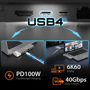 J5create JCD395 4K60 Pro USB4 Hub with MagSafe Kit