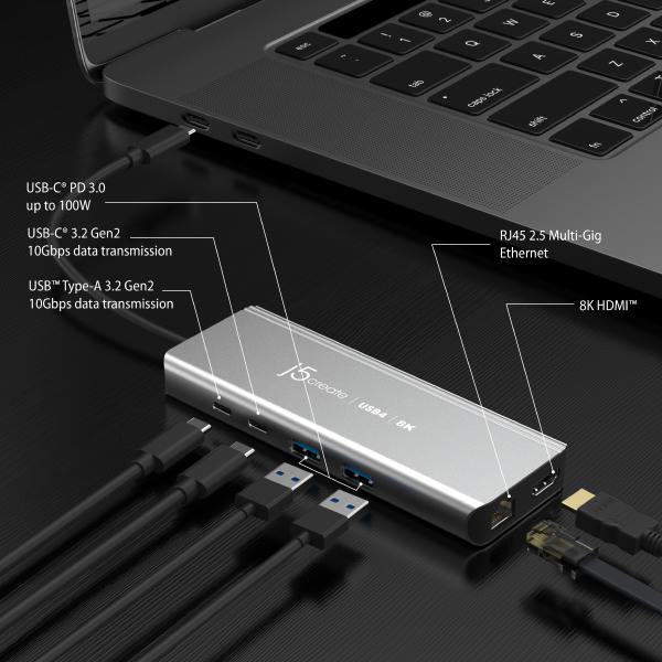 J5create JCD403 USB4 8K Multi-Port Hub