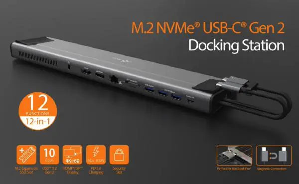 J5Create JCD552 M.2 NVMe USB-C Docking Station