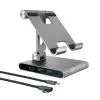 J5create JTS224 Multi-Angle Stand with Docking Station for iPad Pro, Samsung, Surface Pro 8 (USB-C to 4K HDMI, USB-C 100W PD, USB-Ax2, SD card reader)