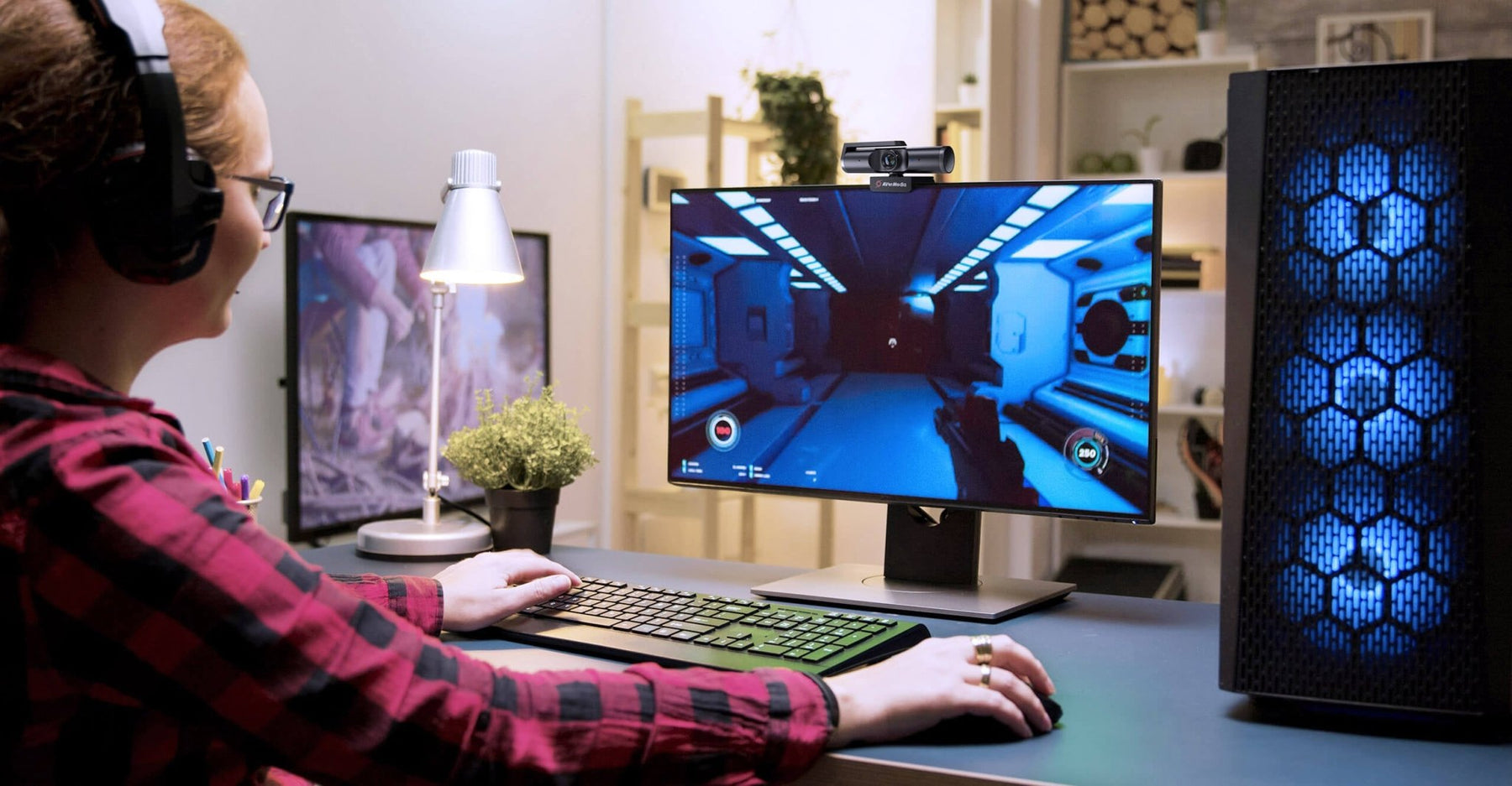 AVerMedia Live Streamer Gamer Cam 513 4K UHD Webcam, 4K Zoom Certified - Masters Voice Audio Visual