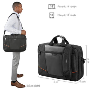 Everki 16" Flight Checkpoint Friendly Briefcase (Laptop bag suitable for laptops from 15.6" to 16") - Masters Voice Audio Visual