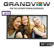 Grandview Flock Framed 120" Fixed Projector Screen GV-GRFF120H - Masters Voice Audio Visual