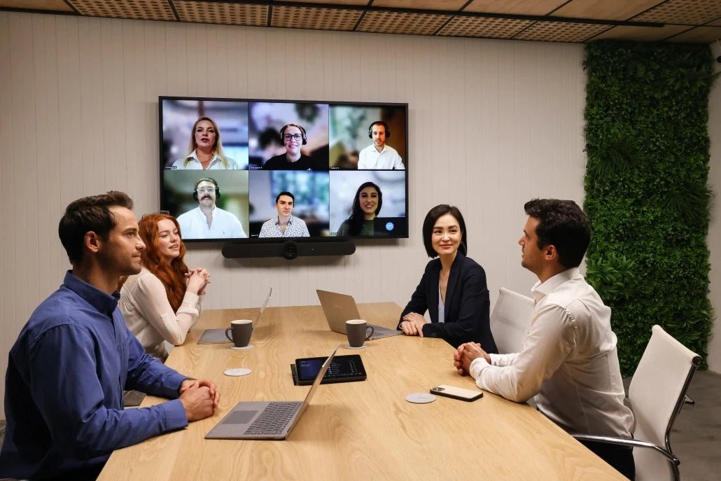 Logitech Meetup Conference Bar with CommBox 55" Meeting Room Display - Masters Voice Audio Visual
