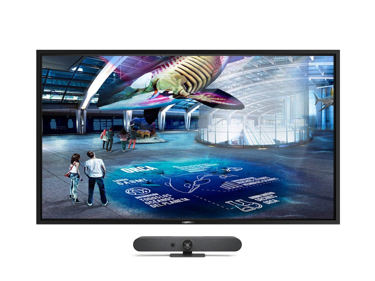 Logitech Rally Bar Mini with Commbox 65" Interactive Display - Masters Voice Audio Visual