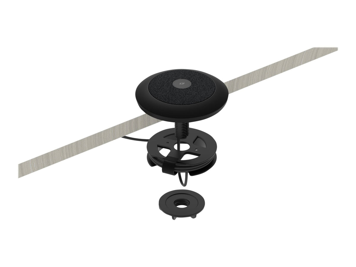 LOGITECH RALLY MIC POD MOUNT (CEILING AND TABLE) - GRAPHITE , 2 YEARS WTY - Masters Voice Audio Visual