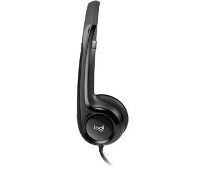 Logitech Wired USB Headset H390, Black, Noise Cancelling MIC, 1.8m Cable, In-line Audio Control - Masters Voice Audio Visual