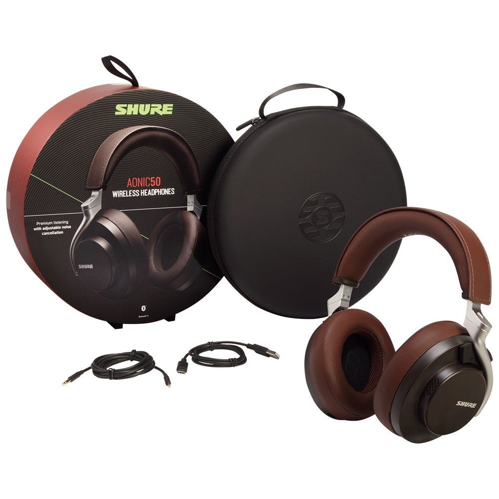 Shure AONIC 50 (Dark Brown) Wireless Noise Cancelling Headphones